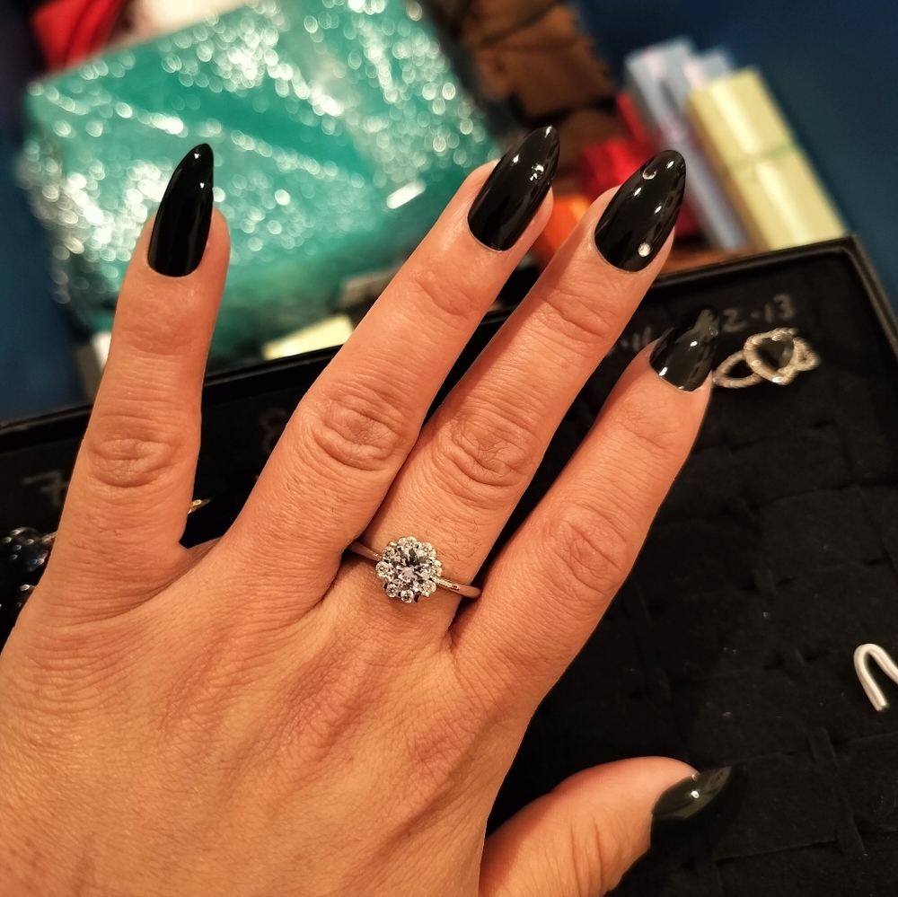 Flower White Gemstone With Ring Set - image 2